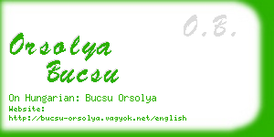 orsolya bucsu business card